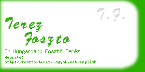 terez foszto business card